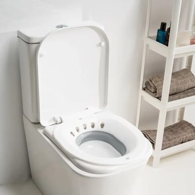 Bidet portable - INNOVAGOODS - Pliable - 1,5 L - Ergonomique - Vidage facile blanc