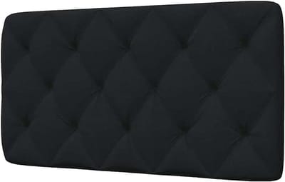 Hoofdbordkussen - Kussen voor hoofdbord - Bedcomfort verbeteren - Met klittenbandsluitingen - 100 cm - Zwart