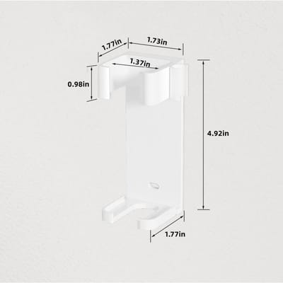Badkamer Haar Tool Houder Ruimte Aluminium Stijltang Houder Rek Geen Boren Haarkruller Houder Ingebouwde Kabelbeheer Sleuf wit