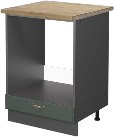 Ovenombouwkast Keuken - Onderbouwkast Fornuis - Keuken Inrichten - Soft-close Scharnieren - 60 cm Breed - Groen Goud