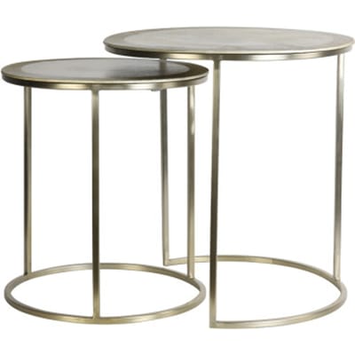 Light & Living - Bijzettafel TALCA - Ø50x52cm - Goud - Set van 2