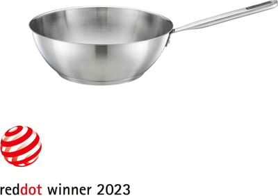 Fiskars Wokpan All Steel Pure - Wok voor alle Kookplaten - Ceratec™ antiaanbaklaag - Wokpannen 28 cm