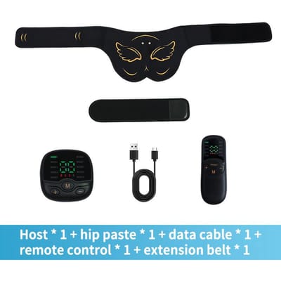 Elektrische EMS Heupen Trainer Billen Spierstimulator Billen Toner Liften Lichaamsvorming Slim Gewichtsverlies Vetverbranding Fitness Apparaat Praktisch Gebruik zwart