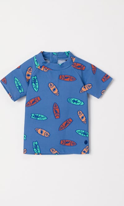 Woody Unisex T-Shirt surfplanken print - maat 092/2J