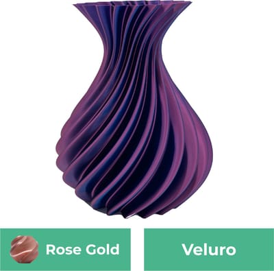 Veluro design vaas – Decoratieve vaas - Rose Gold - 3d geprinte vaas – geschikt voor droogbloemen - 20CM