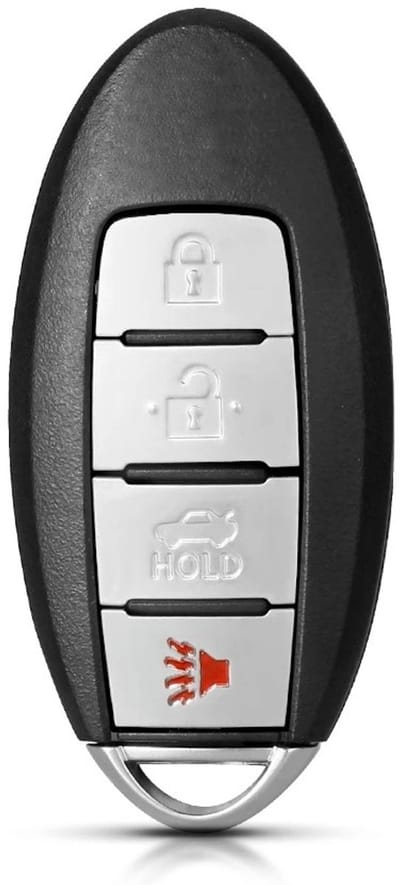 XEOD Autosleutelbehuizing - sleutelbehuizing auto - sleutel - Autosleutel / Geschikt voor: Nissan 370Z - Maxima & Infinity FX37 - QX70 - FX50 & QX56 4 knops