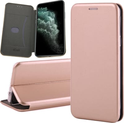 Hoesje geschikt voor iPhone 11 Pro - Book Case Kunstleer ThinShield Roségoud