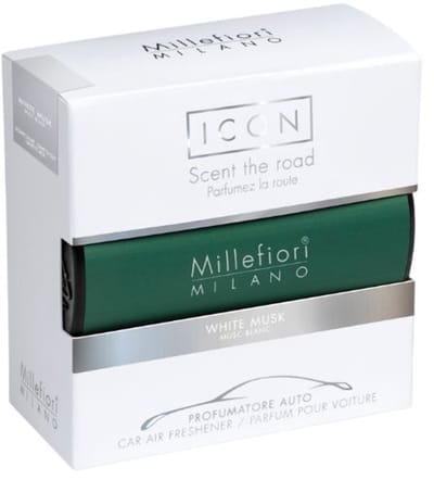 Millefiori Milano - Autoparfum Icon Classic - White Musk - Groen - 1 tot 2 maanden geur