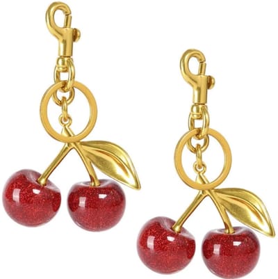 MTTProducts - Bag Charm - Cherry Sleutelhanger - Decoratief en schattig - Rood - Sleutelhangers voor tassen - 2 Stuks - Perfect voor volwassenen