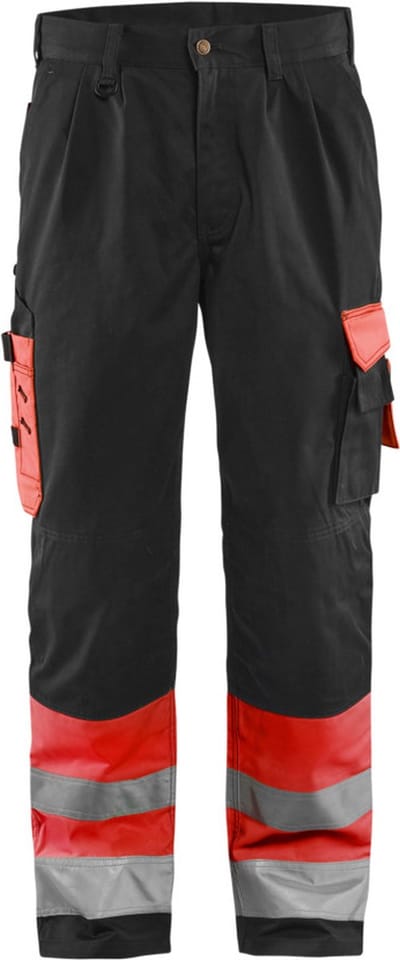 Blaklader Werkbroek High Vis 1584-1860 - High Vis Rood/Zwart - D128