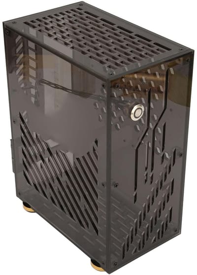 Dailygoods- Mini ITX-behuizing 4,3L - 360 Graden Koeling - Demping - Voetkussens - Micro ATX-toren - Ondersteunt 2x 2,5 Inch SSD - Pc-behuizing