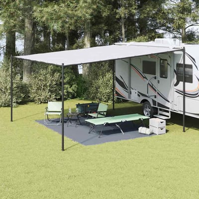 vidaXL - Tenttapijt - Blauw - en - Grijs - 400 - × - 300 - cm - Polyetheen