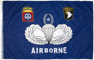 Vlag Airborne blauw embleem