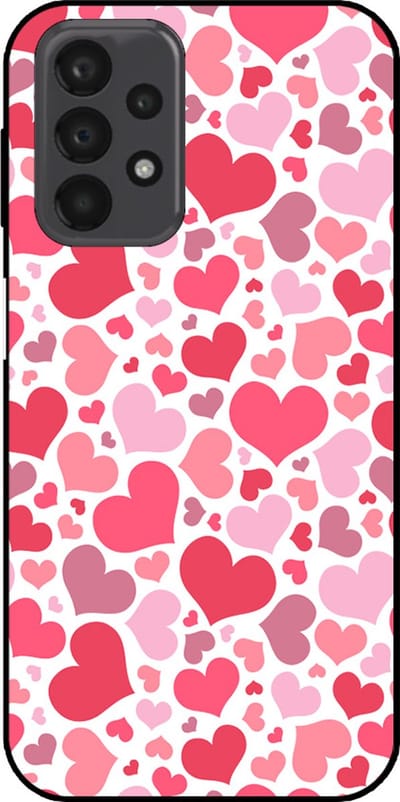 Smartphonica Telefoonhoesje Geschikt voor Samsung Galaxy A23/A23 5G met Hartjes Print - Hearts Design TPU Backcover Case - Kinder Hoesje met Hartjes Design geschikt voor Samsung Galaxy A23;Samsung Galaxy A23 5G