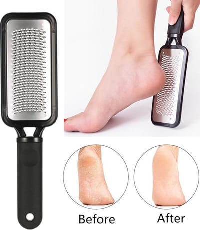 Pedicure Voet Bestand Rasp Eelt Rvs Dode Huid Verwijderen Voet Schraper Slijpen Rasp Scrubber Nat Droog Voetverzorging Gereedschap