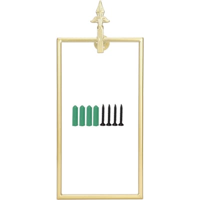 Handdoekenrek Scandinavische Stijl Wandmontage Rechthoekig Handdoeken Opbergring Badkameraccessoire Goud beige