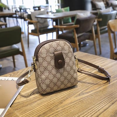Zomer Mini Verticale Mobiele Telefoon Tas Vintage Print Kleine Vierkante Tas Enkele Schouder Crossbody Kleine Tas Vrouw gray