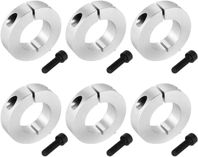 Verstelbare Ringen Set van 6, 20 mm Aluminium Diepte Stop Washers voor As en Wielen, Geschikt voor Tuinwagens en Handgereedschap