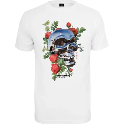 Mister Tee - Chrome Skull Heren T-shirt - XS - Wit