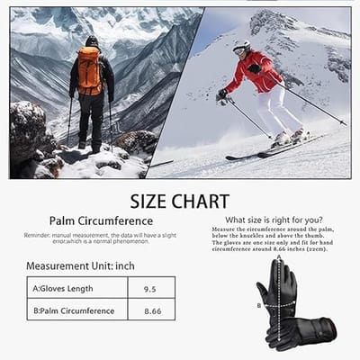 Winterhandschoenen Heren - Touchscreen Handschoenen - Waterafstotend - Imitatieleer - Kasjmier Voering - Zwart