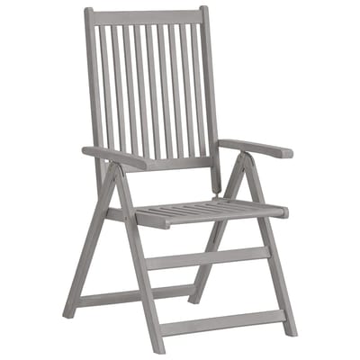 vidaXL - Tuinstoelen - 2 - st - verstelbaar - met - kussens - massief - acaciahout