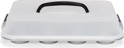 Patisse Muffinvorm Silver Top Met Draagdeksel 12 Vaks