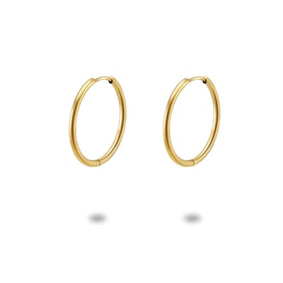 Twice As Nice Oorbellen in goudkleurig edelstaal, oorring 20 mm