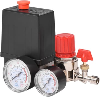 12 bar drukschakelaar met manometers voor sneldrukreductieschakelaar regelventiel regelaar Pressostat Luchtcompressor