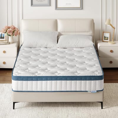 Tribesigns Pocketveringmatras - Matras 180x220 - 22cm dik - Binnenveringmatras met Gel-Traagschuim - met Oeko TEX Certificaat - 7 Zone Orthopedisch Matras - Pocketveringmatras Gemiddelde Hardheid H3