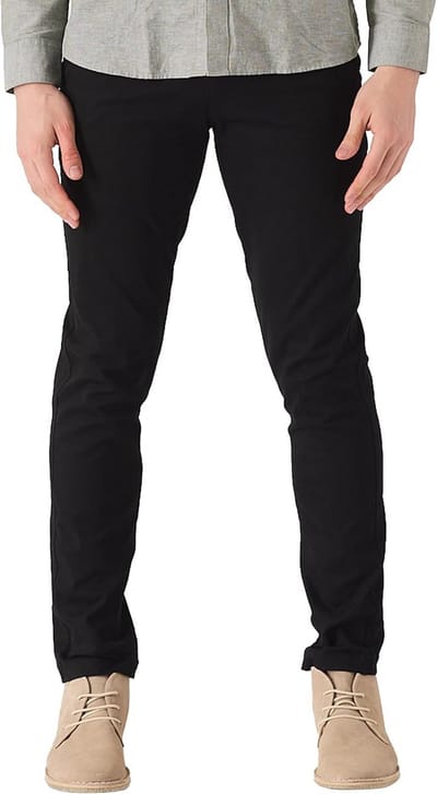Heren Chino Broek Slim Fit Stretch Casual Smart Tailored Look