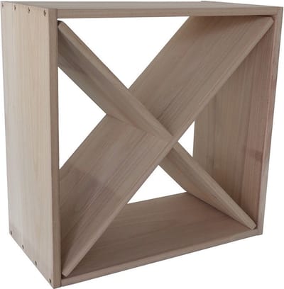 IVOL Wijnrek met kruis - 50 x 50 x 26 cm - Hout - Flessenrek