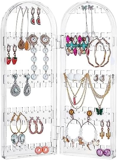PromoHome Opvouwbare 5-laags Sieraden Display - Transparante Opslag voor Oorbellen en Armbanden