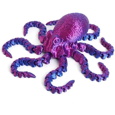 3D Geprint Octopus Beweegbare Flexibele Gewrichten Fidget Speeltjes Huis Kantoor Bureau Ornament Oceaan Dier Decoratie Cadeaus Kinder Speelgoed ornamenten