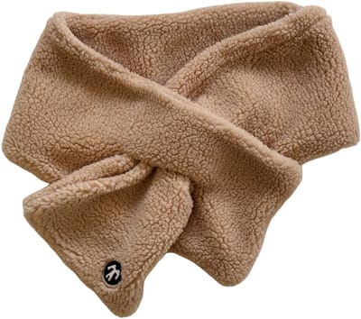 Ducksday Winter Sjaal – Sherpa Fleece Teddy – Unisex – Baby’s en kinderen – Maat S (tot +/- 5 jaar) – Lichtbruin