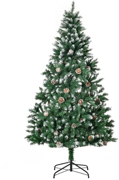 kerstboom - Kunstkerstboom - Realistisch uiterlijk - Vlamvertragend - Stabiele metalen voet - 180 cm - Groen