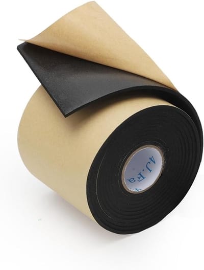 SnelShoppen - Foam Lijm Tape voor Raamafdichting, Zelfklevende Geluidsisolatie Tape, Anti-trillingen, Voor Deuren, Auto, Meubels, 100mm x 3mm x 3m
