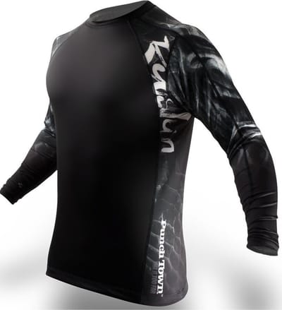 PunchTown Rash Guard Ryushin Lange Mouw Zwart - M