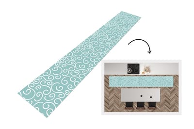 Keukenloper - Loper keuken - Patroon - Strand - Zee - Abstract - 300x50 cm - Keukenloper vinyl