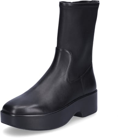 FitFlop F-Luma Boot - Stretch Leather (Wrapped) ZWART - Maat 37