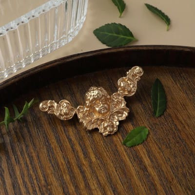 Klassiek Vintage Dames Heren Mode Metaal Goudkleurig Konijn Fee Parel Broche Speldjes Barokke Stijl Unisex Klassiek Kleding Speld W6901WW-