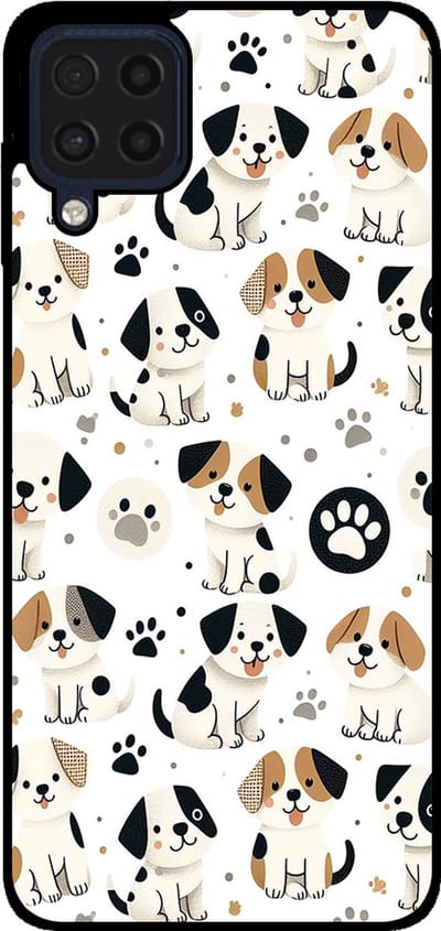 Smartphonica Telefoonhoesje Geschikt voor Samsung Galaxy M32 4G met honden opdruk - TPU backcover case dog design geschikt voor Samsung Galaxy M32 4G