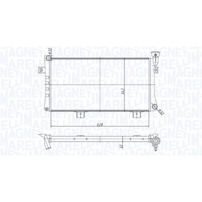 Radiator, motorkoeling MAGNETI MARELLI 350213180600