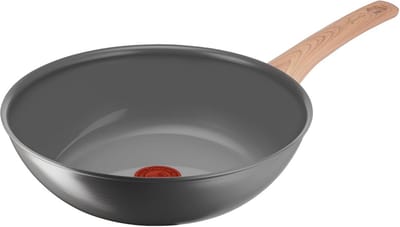 Keramische Wok met Lange Handgreep voor Snelle en Gelijke Verhitting, Geschikt voor Alle Kookplaten Inclusief Inductie
