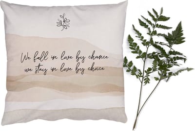 Sierkussens - Kussentjes Woonkamer - 40x40 cm - We fall in love by chance, we stay in love by choice - Quotes - Liefde - Spreuken