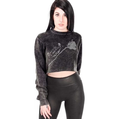 Alchemy England Sweatshirts - Queen of the Night - S tot XXL - voor Vrouwen - grijs