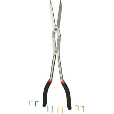 KS TOOLS Dubbel scharnierende borgveertang voor interne borgveren met verwisselbare punten - 500.7035