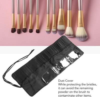 Dailygoods- Make-upborstelkoffer Grote Capaciteit - Cosmetische Opbergtas - Waterdichte Organizer - Draagbaar - 26 Gaten - Nylon Materiaal - Make-upborstelhouder