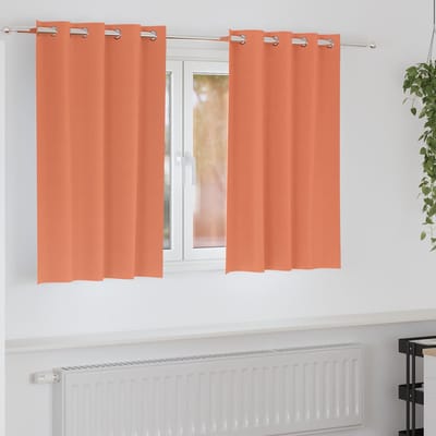 vidaXL Zwart-out Gordijnen met Ringen 2 st Terracotta 140 x 140 cm