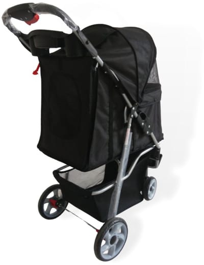 Topmast Hondenbuggy Modern - Zwart - 3 Wielen