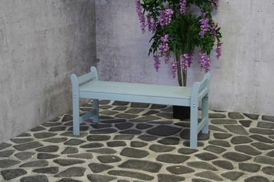 Tuinbank - Houten bankje - Buiten Zitten - FSC-gecertificeerd hout - 43 x 122 x 54 cm - Blauw